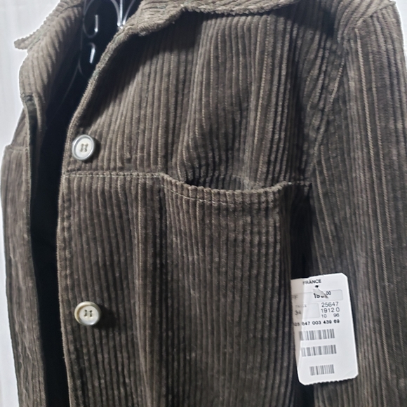 NWT Hennes Collection Olive Green Corduroy Shirt Jacket Sz EU34 - Picture 10 of 16